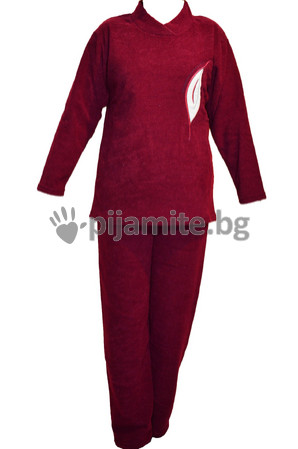 Дамски пижами Пижами дълъг ръкав Дамска пижама - дълъг ръкав - хавлия Листо 61137